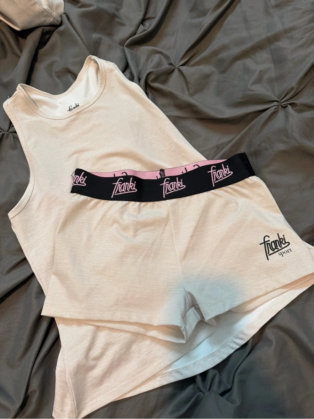 Girls' Cream 3-Piece Hoodie & Top Matching Set